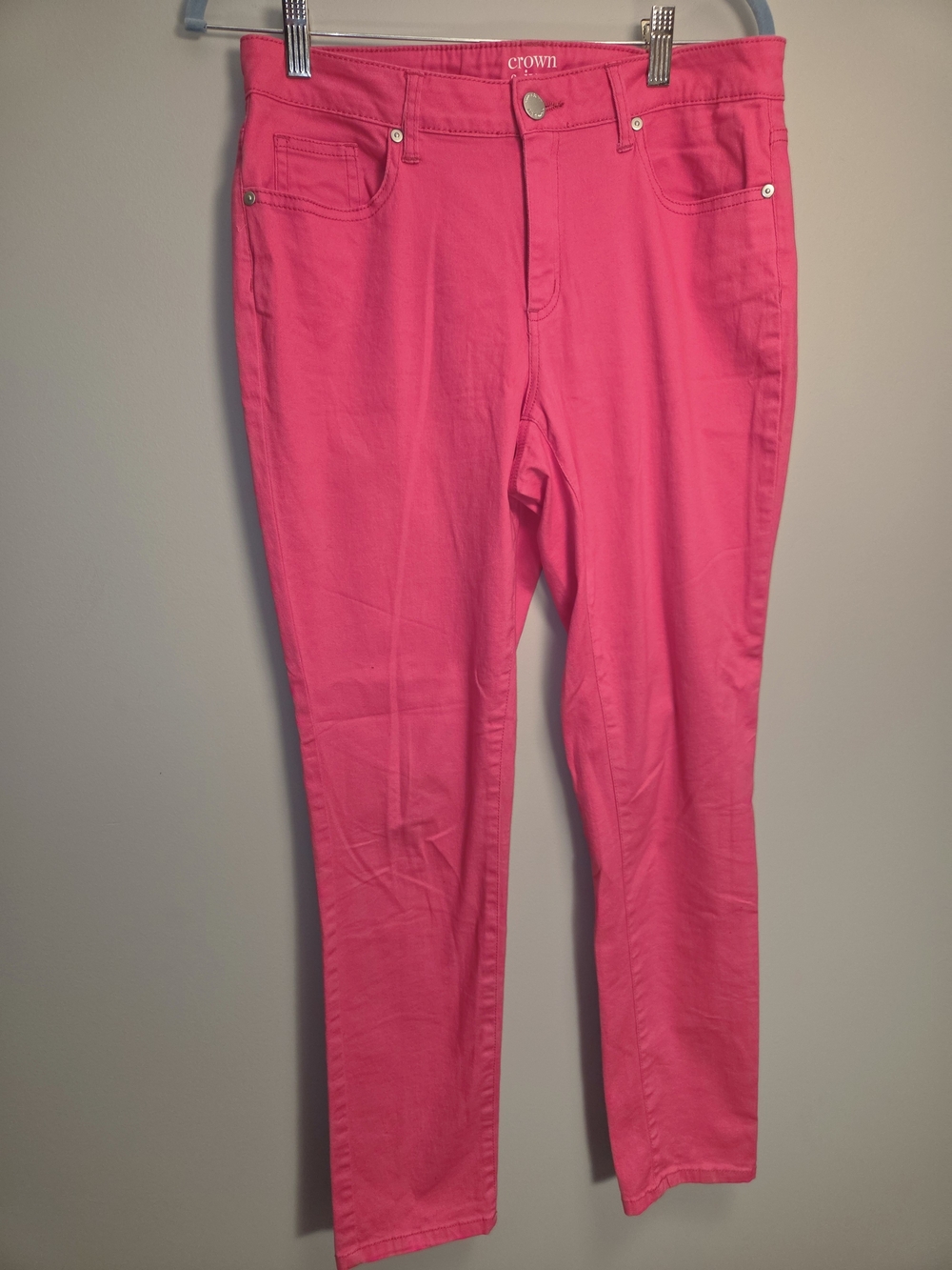 crown & ivy Hot Pink Skinny Jeans